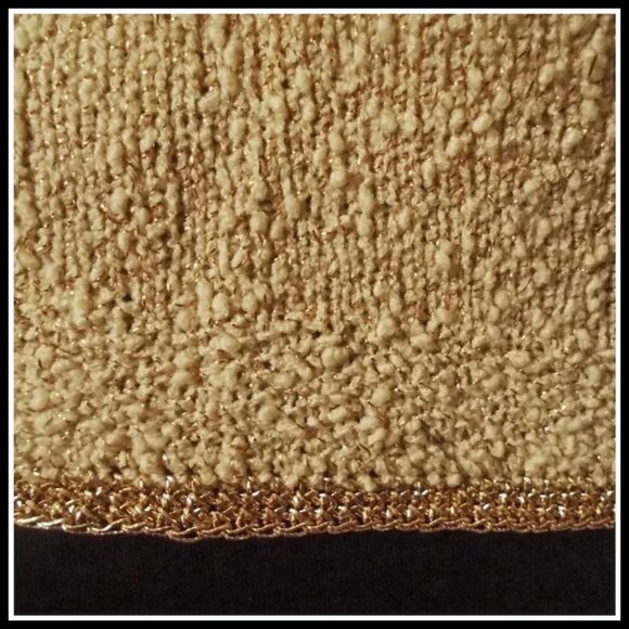 Vintage Cropped Sweater with Metallic Gold, Short Sleeves, 40s Top VFG - Picture 5 of 13